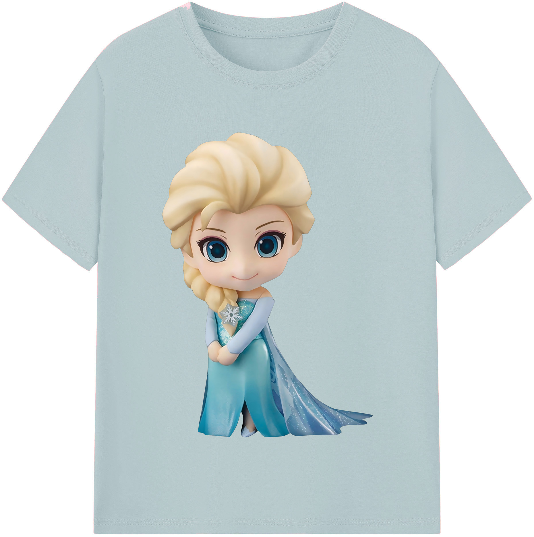 （画像用） アナと雪の女王 アンナ エルサ Frozen Anna Elsa 綿100％半袖Tシャツ（フロントプリント）
